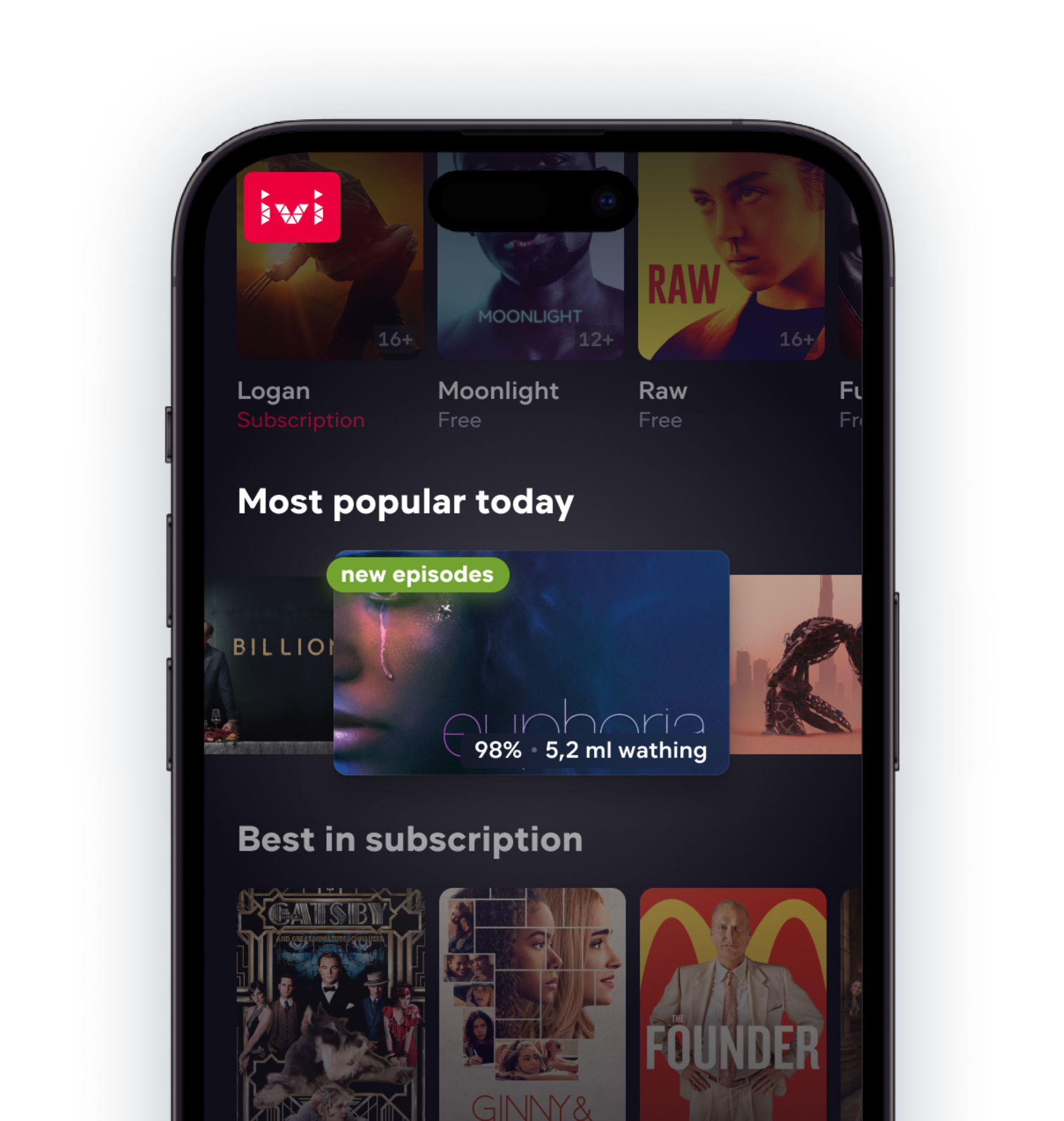 ivi TV-show recommendation layouts